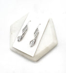 Silver Twist Metal Earrings