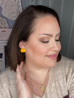 Green Pumpkin Stud Earrings