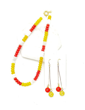 Kansas City Chiefs Beaded Necklace