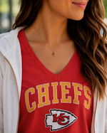 Chiefs Gemstone Charm Necklace