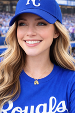 Gold KC Bar Stainless Steel Necklace