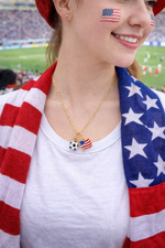 USA Soccer Charm Necklace