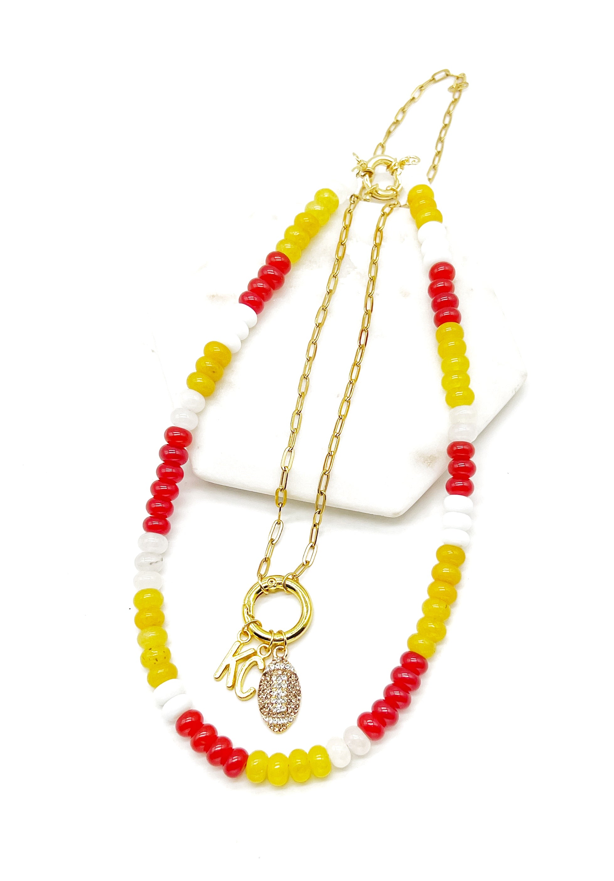 Kansas City Chiefs Beaded Necklace
