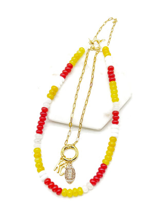 Kansas City Chiefs Beaded Necklace