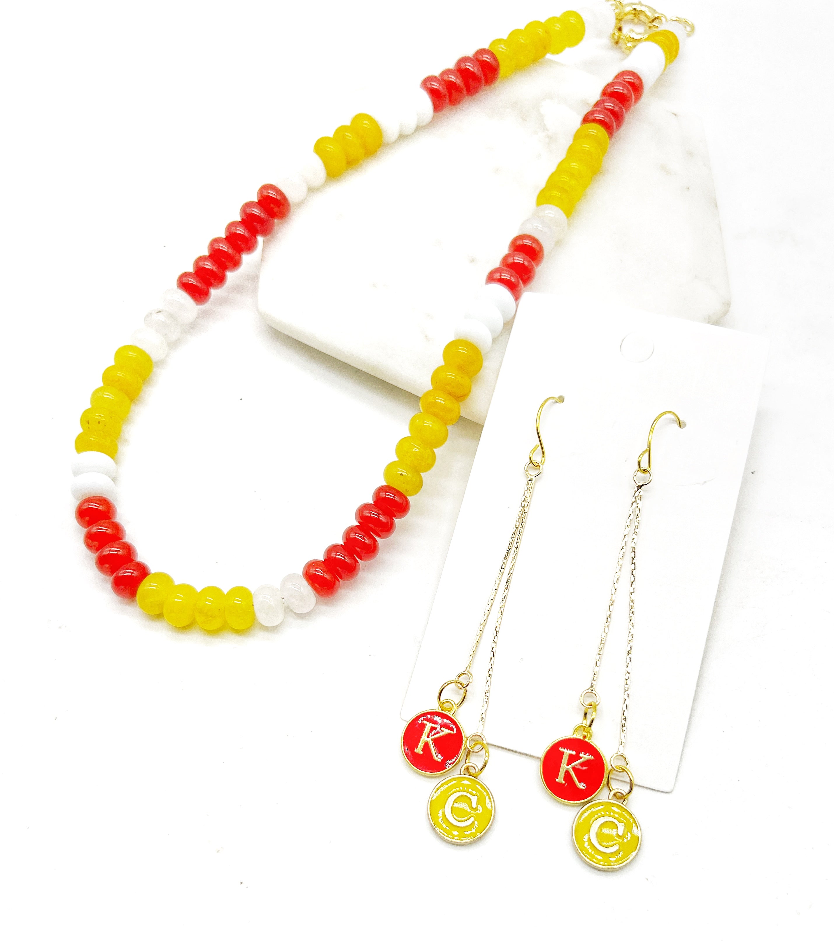 Kansas City Chiefs Beaded Necklace