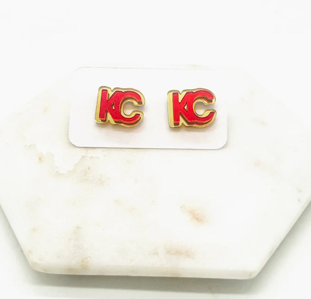 KC Metallic Acrylic Stud Earrings