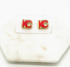 KC Metallic Acrylic Stud Earrings