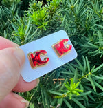 KC Metallic Acrylic Stud Earrings