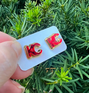 KC Metallic Acrylic Stud Earrings