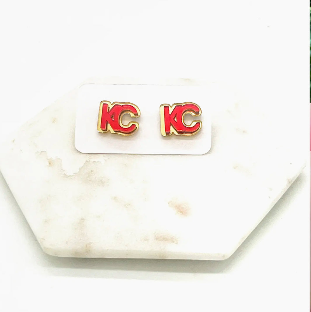 KC Metallic Acrylic Stud Earrings