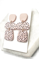 Blush Spotted Stacked Acrylic Earrings