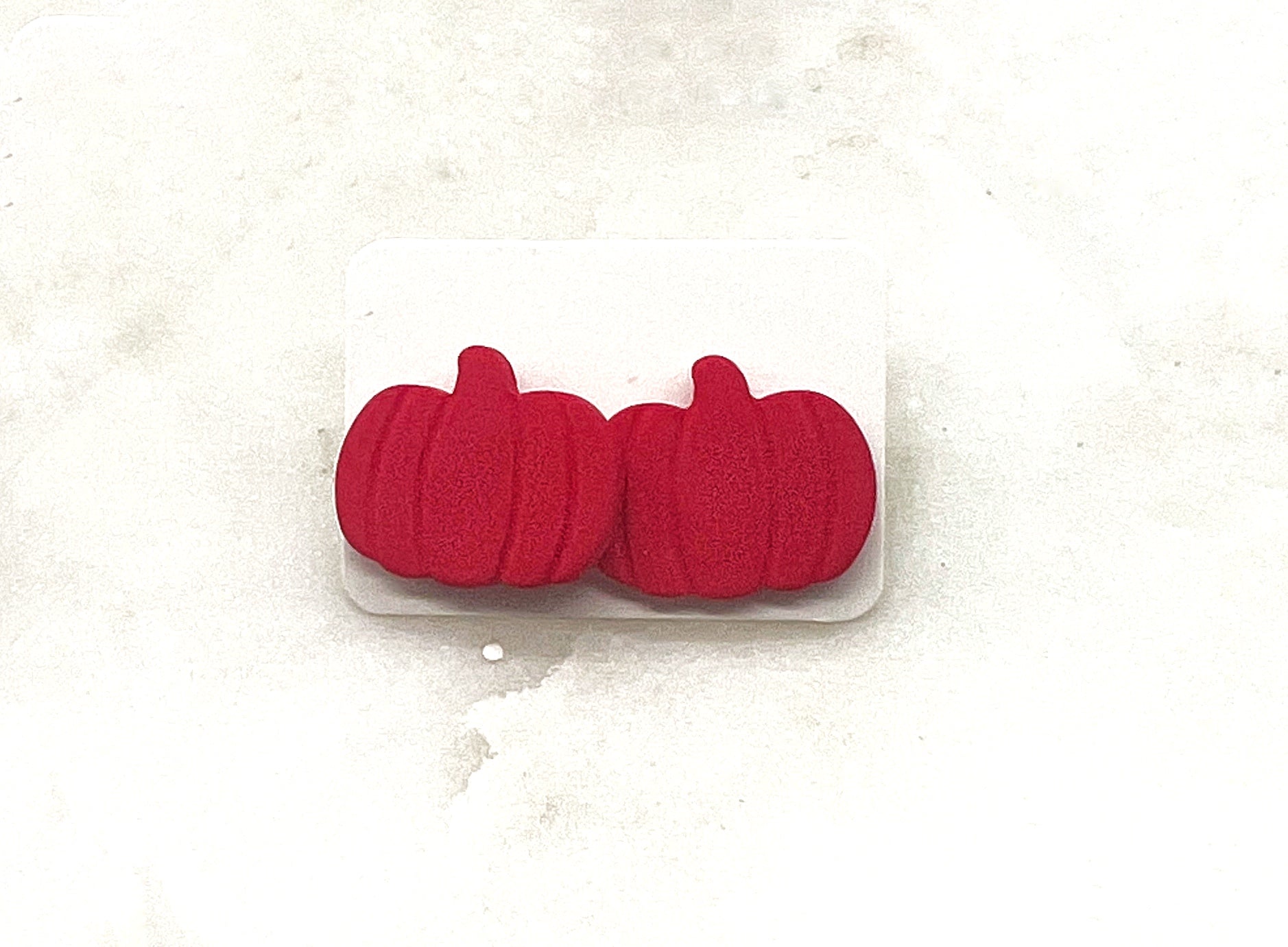 Red Pumpkin Stud Earrings