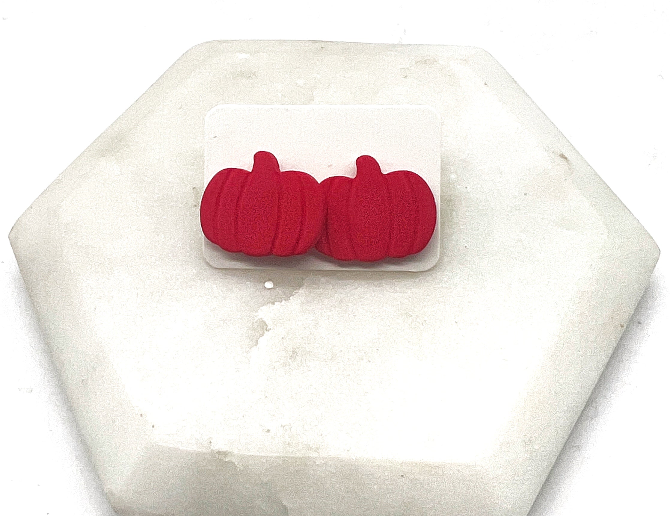 Red Pumpkin Stud Earrings