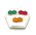 Red Pumpkin Stud Earrings