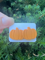 Orange Pumpkin Stud Earrings