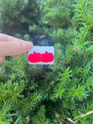 Red Pumpkin Stud Earrings