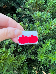 Red Pumpkin Stud Earrings