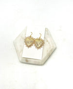 Gold Heart Spike Earrings