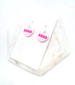 Pink XOXO Conversation Heart Earrings