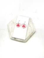 Glitter Pink Be Mine Conversation Heart Earrings