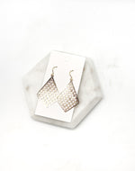 Gold Checkered Diamond Earrings