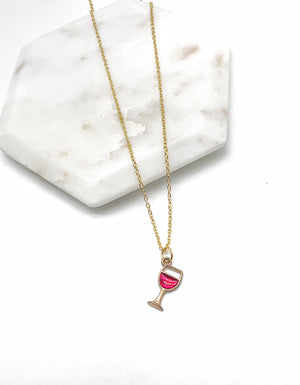 Red Wine Charm Necklace