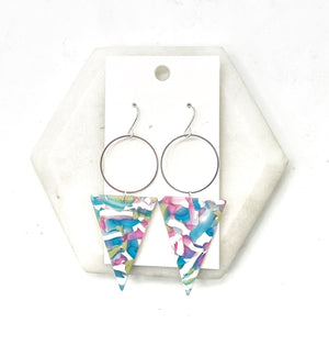 Bright Triangle Statement Earrings