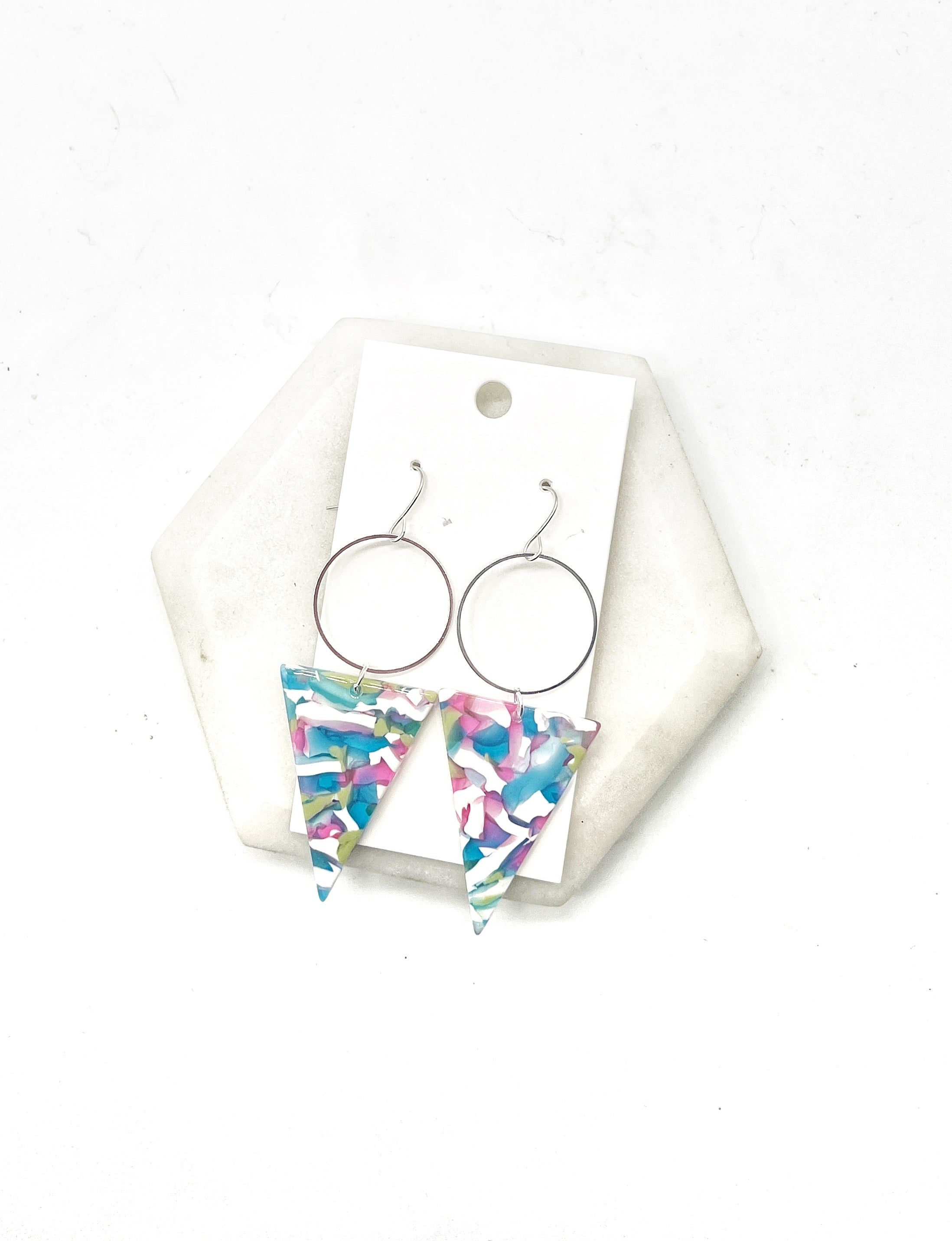 Bright Triangle Statement Earrings