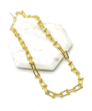 Gold Barbarella Chain Link Necklace