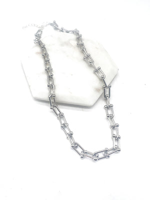 Silver Barbarella Chain Link Necklace