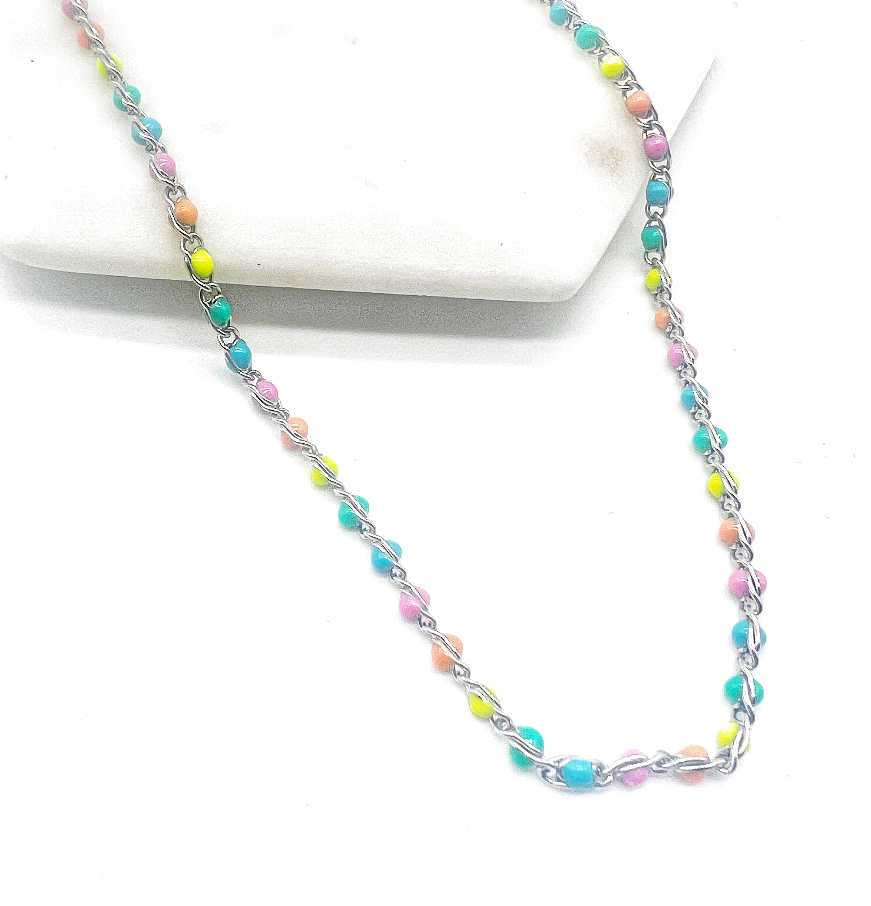 Colorful Enamel Dot Necklace