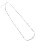 Silver Stainless Steel Paperclip Necklace