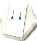 Emerald Mini Sparkle CZ Earrings