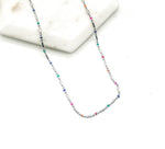 Multi-Color Steel Ball Chain Layering Necklace