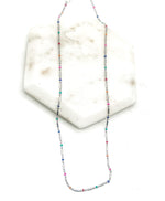 Multi-Color Steel Ball Chain Layering Necklace