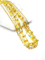 Gold Stainless Steel Paperclip Necklace