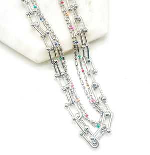 Silver Barbarella Chain Link Necklace