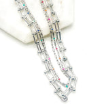 Multi-Color Steel Ball Chain Layering Necklace