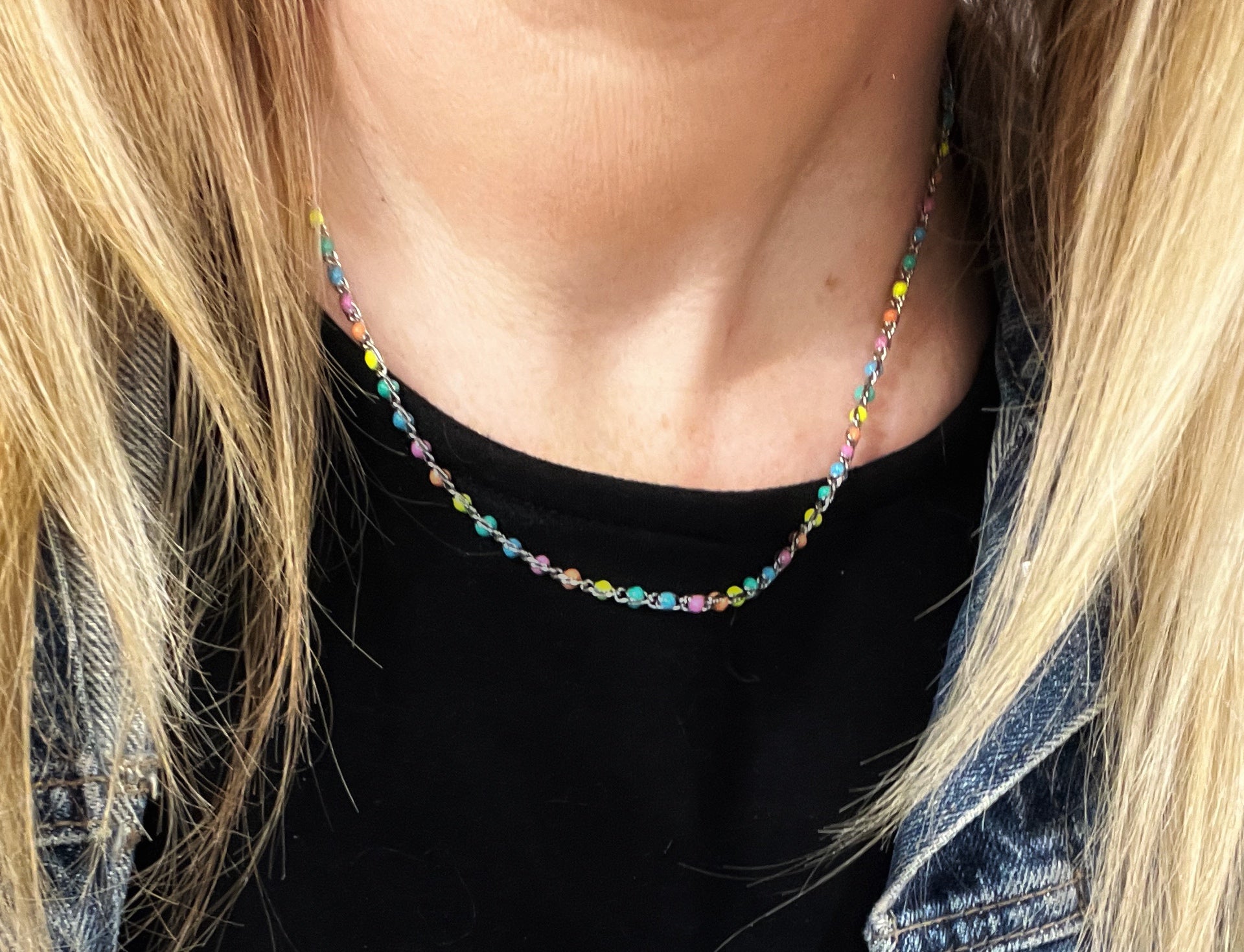 Colorful Enamel Dot Necklace