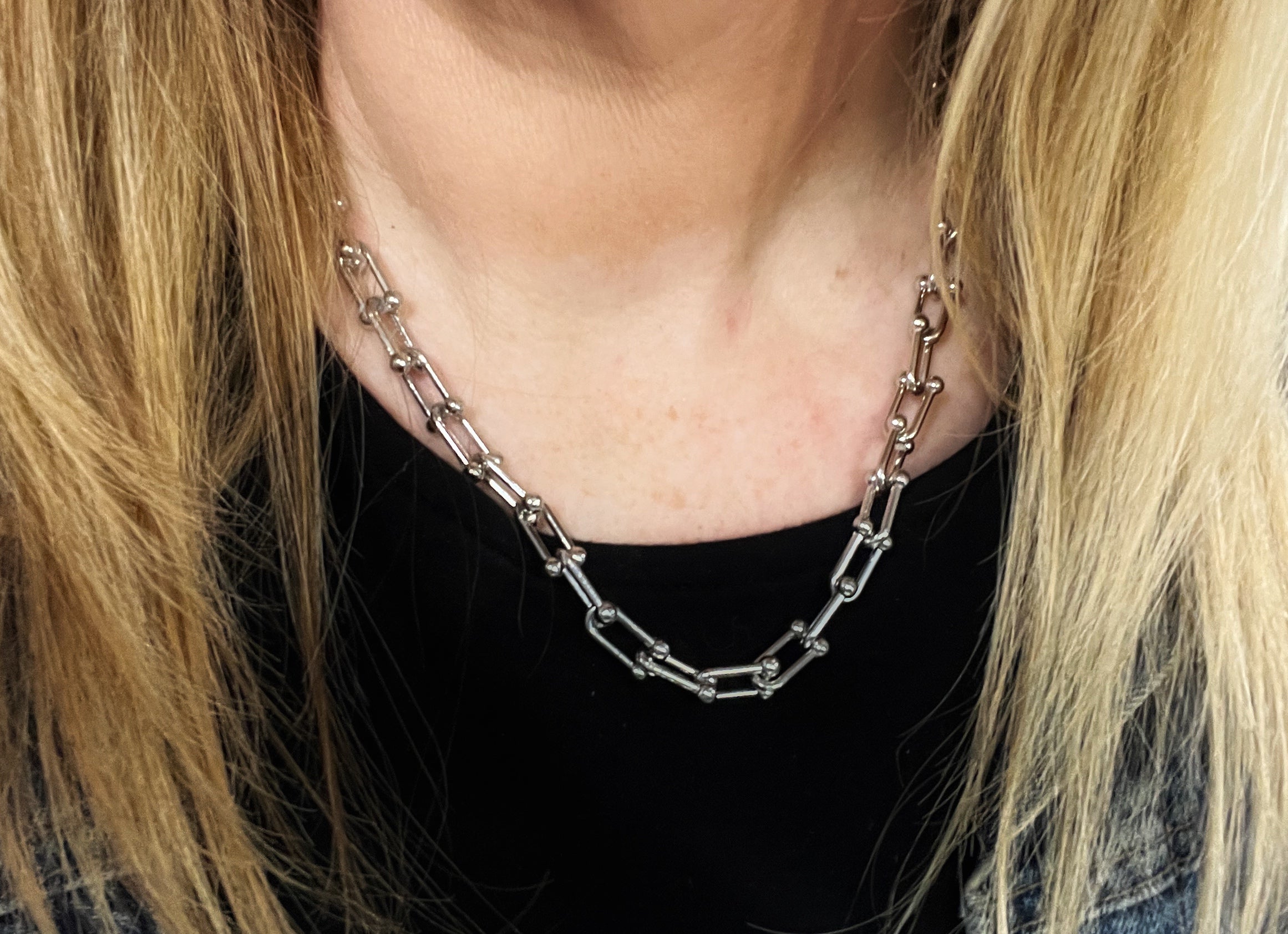 Silver Barbarella Chain Link Necklace