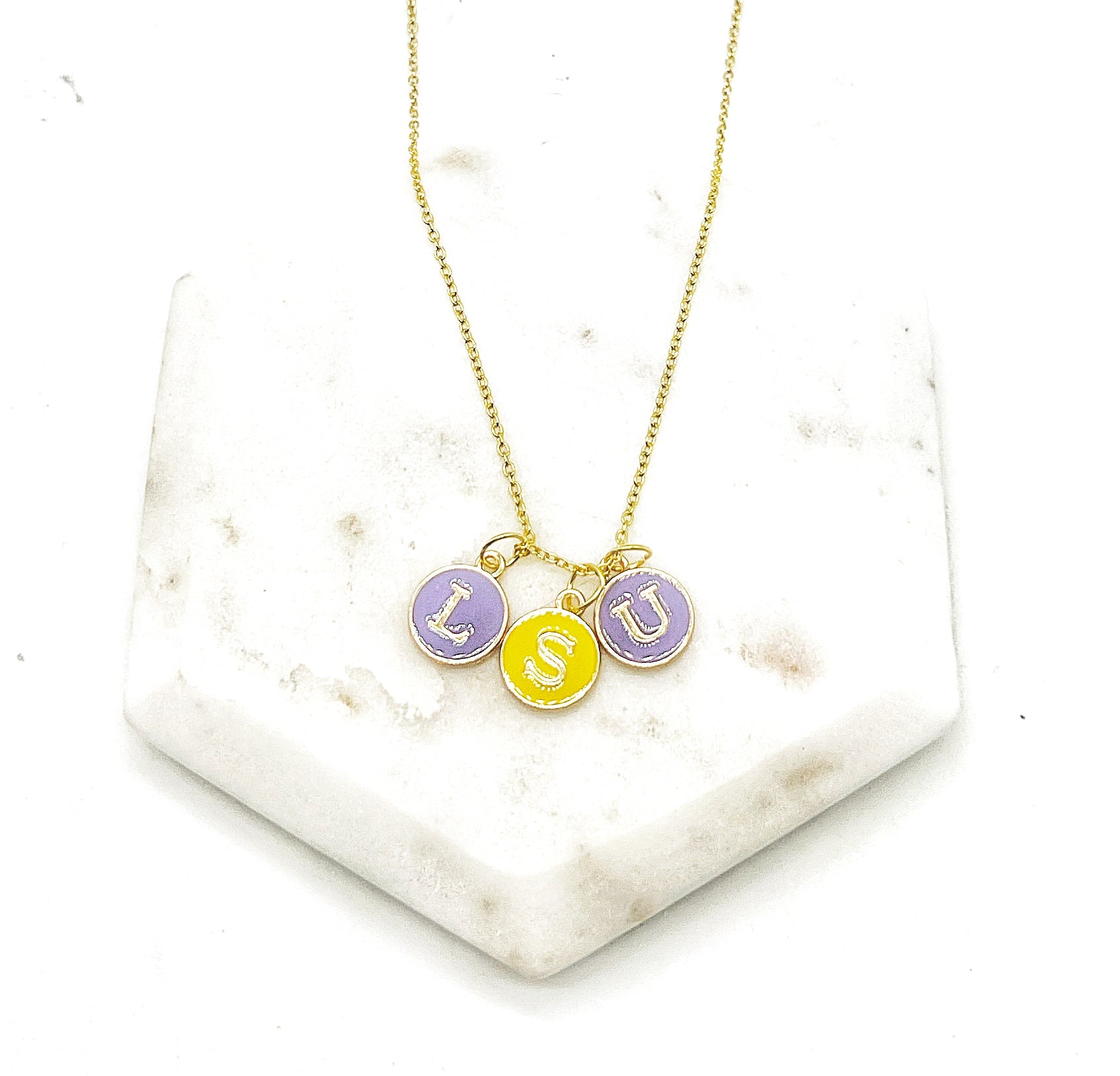 LSU Charm Necklace