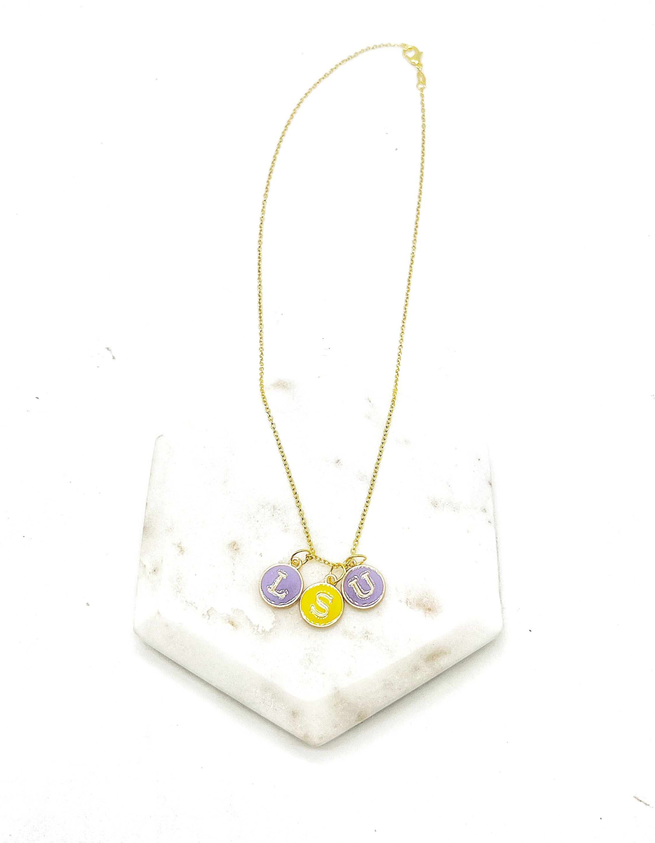 LSU Charm Necklace