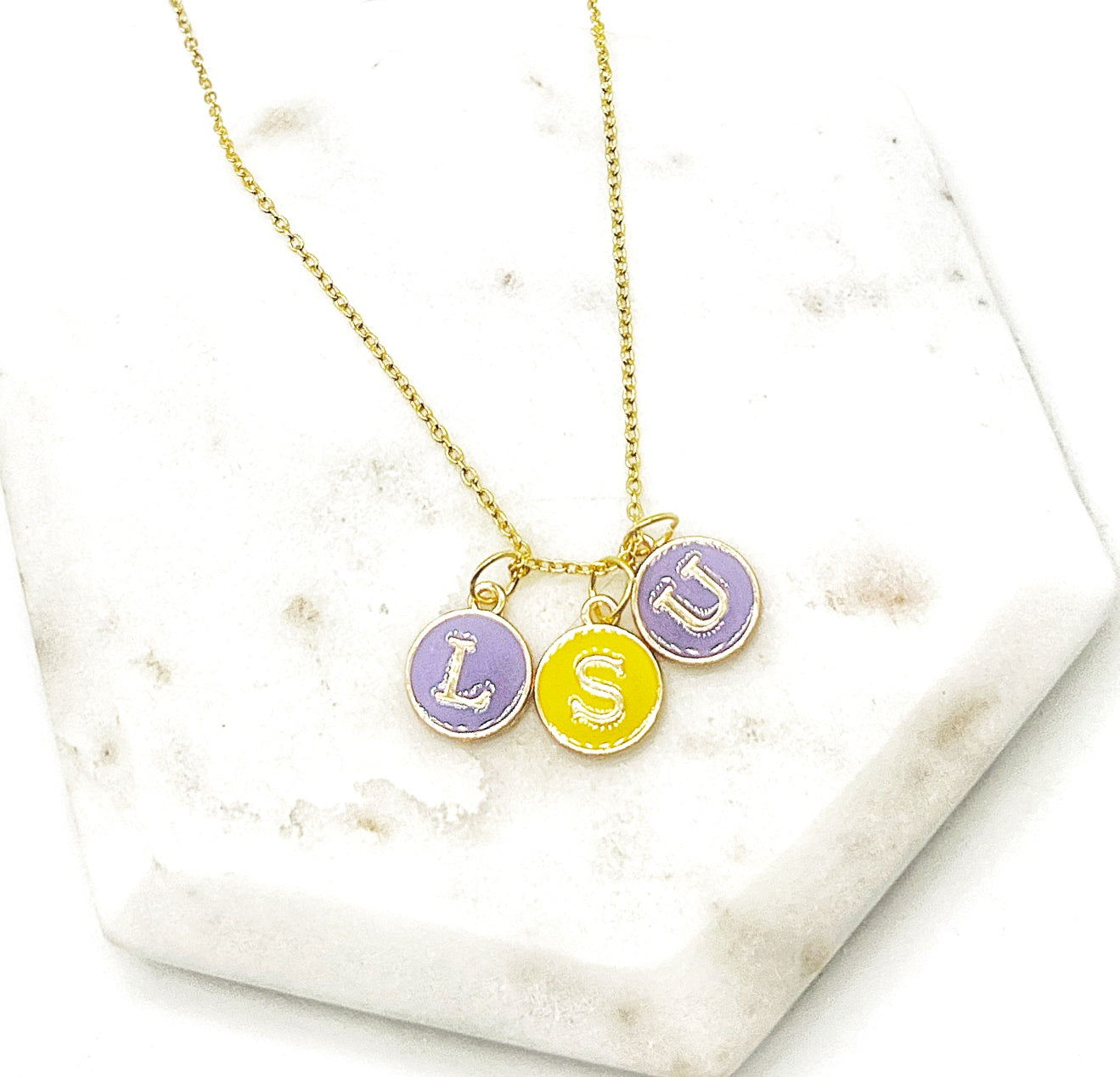 LSU Charm Necklace