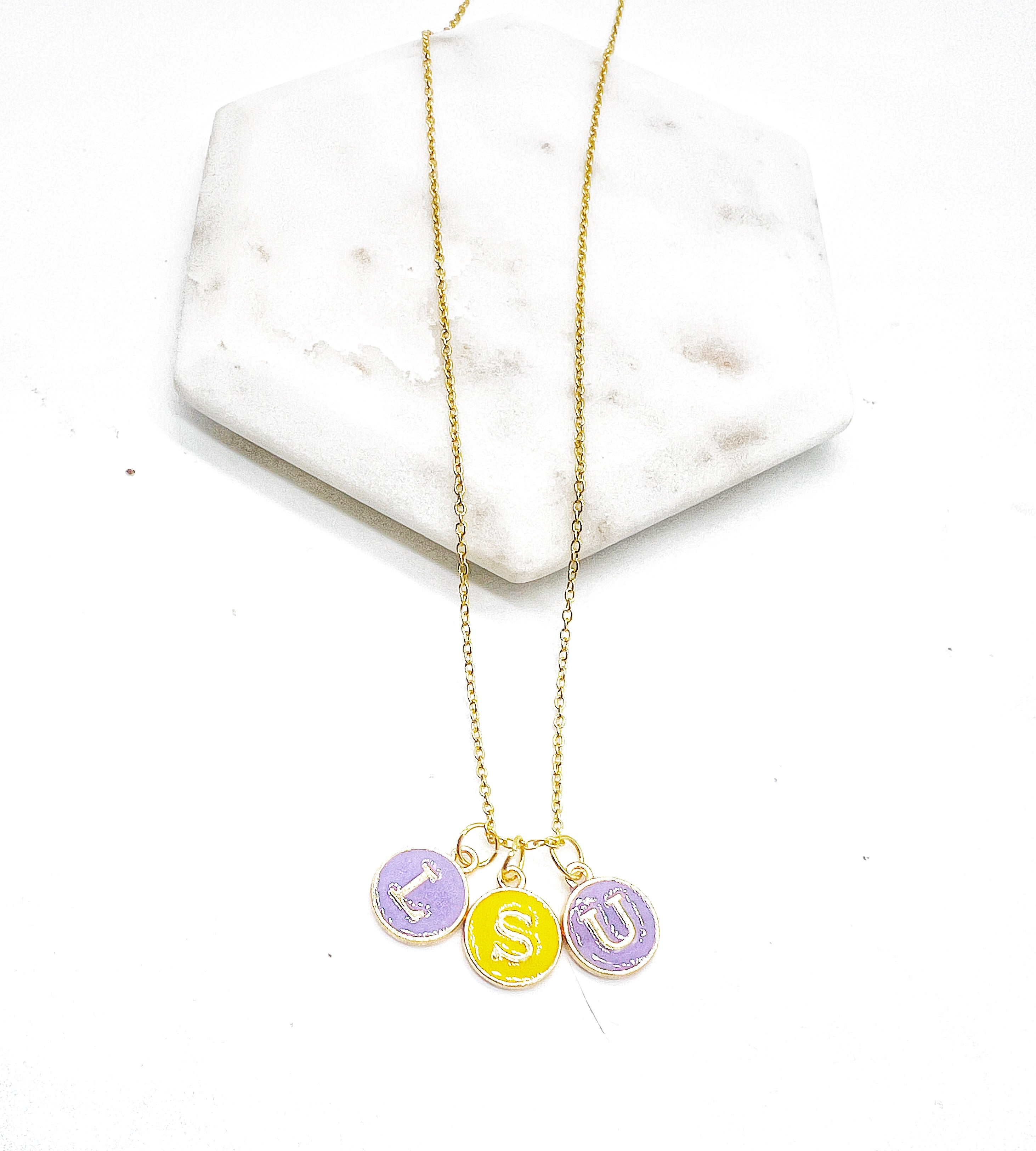 LSU Charm Necklace