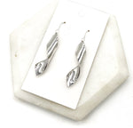 Silver Twist Metal Earrings