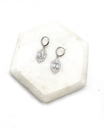 Silver Deco Huggie Earrings