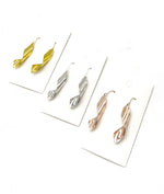 Silver Twist Metal Earrings