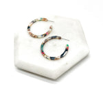 Multi-Color Acrylic Hoop Earrings