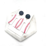 Baseball Stitch Arch Earrings