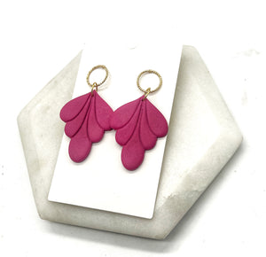 Berry Clay Flourish Earrings